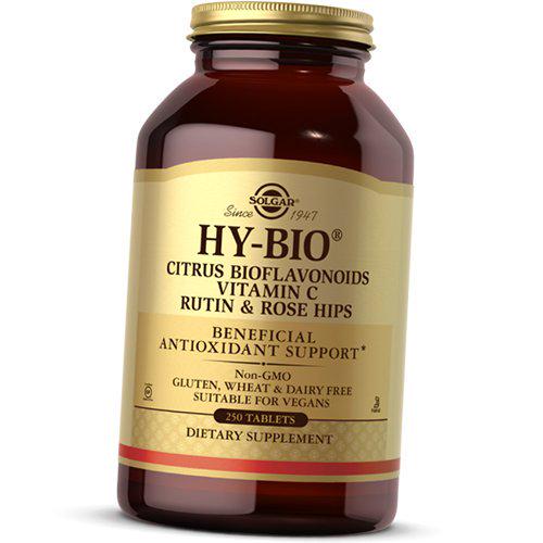 Биофлавоноиды Hy-Bio Citrus Bioflavonoids рутин и шиповник 250 таблеток (70313032)