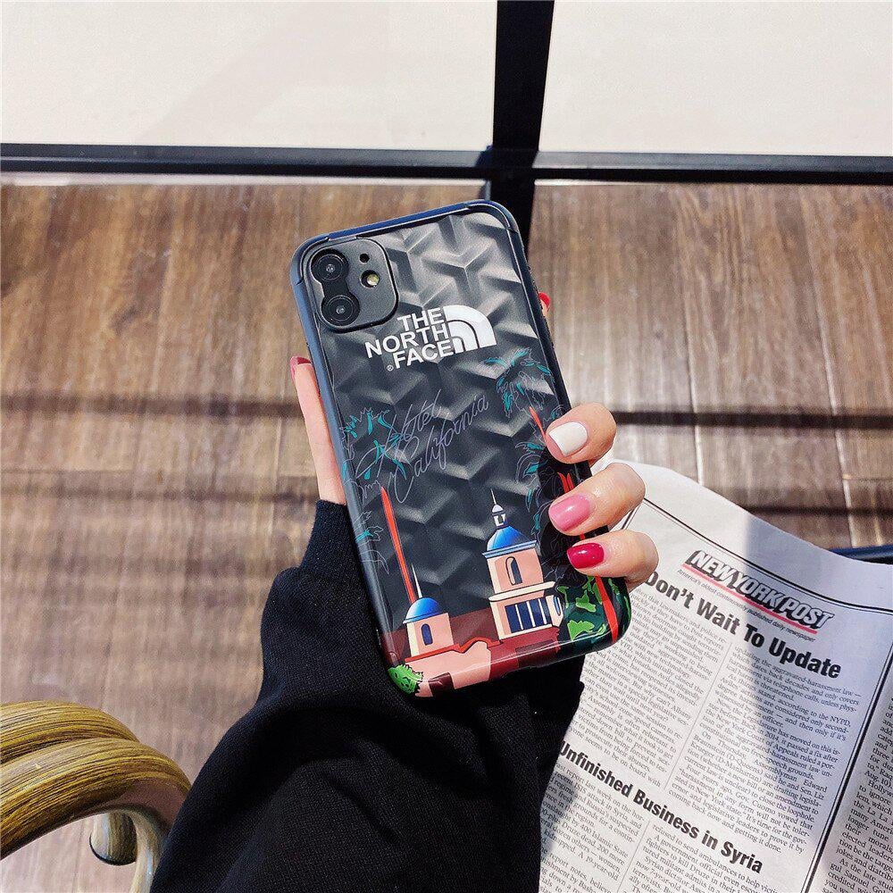 Чехол для iPhone 12 The North Face "Отель Калифорния" Черный