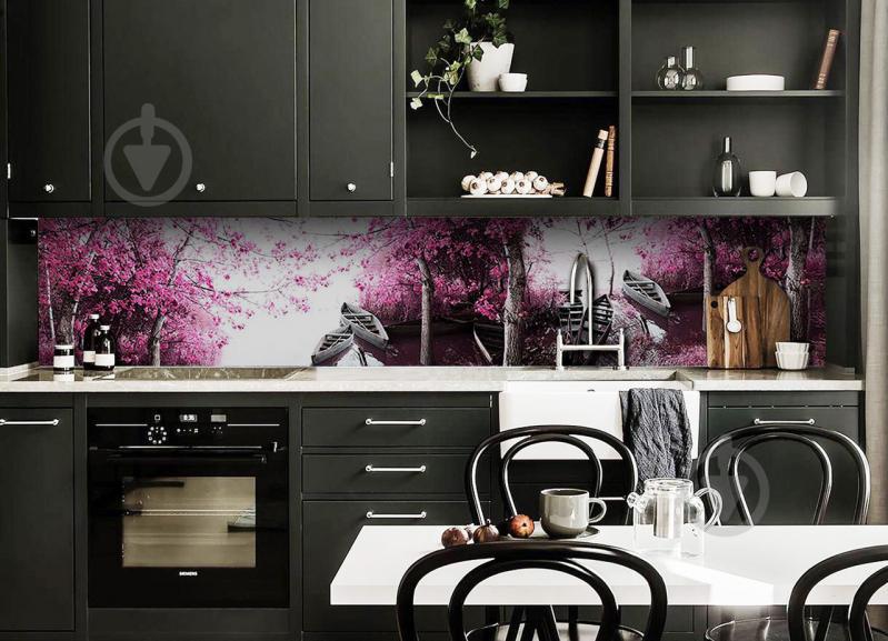 Наклейки кухонный фартук Zatarga "Лодки" 650х2500 мм Розовый (Z180304/1)