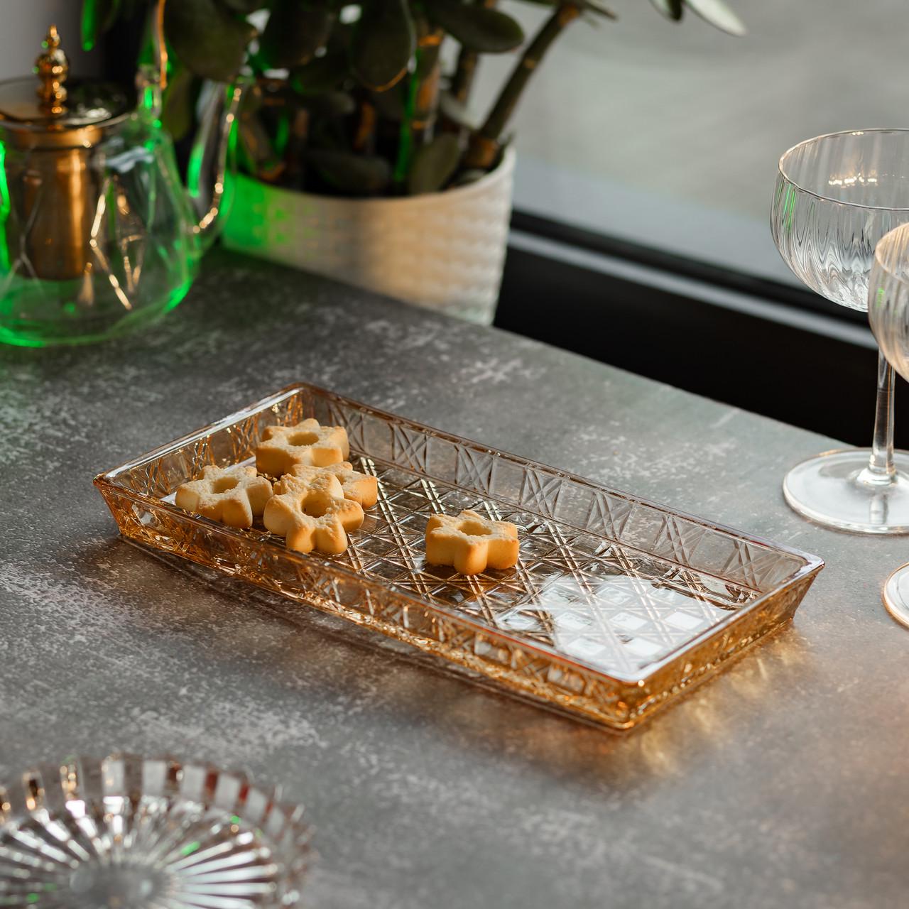 Блюдо для закусок Lirmartur стеклянное 27,5х13,5х2,5 см (HP-YH-56) - фото 2 Блюдо для закусок Lirmartur стеклянное 27,5х13,5х2,5 см (HP-YH-56) - фото 2