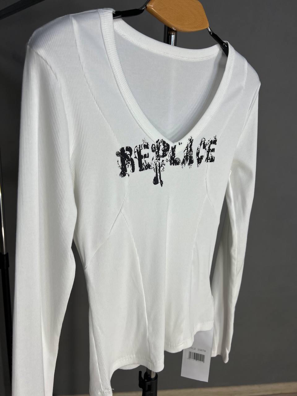 Лонгслів жіночий A-N 25079 рубчик реглан v-виріз корсетні шви OS Білий (3451) - фото 6 Лонгслів жіночий A-N 25079 рубчик реглан v-виріз корсетні шви OS Білий (3451) - фото 6