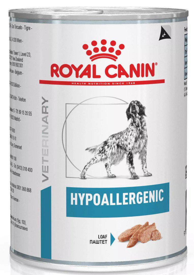 Корм вологий для собак Royal Canin Hypoallergenic Dog Cans 400 г (9003579311004)