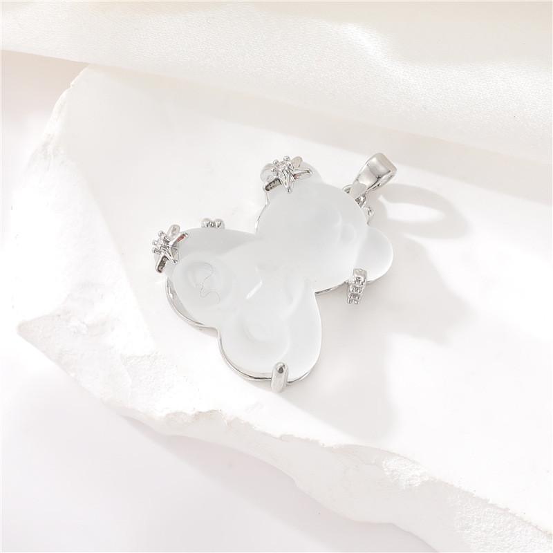 Подвеска на шею JellyBear Мишка в звездочках Серебристый (491)