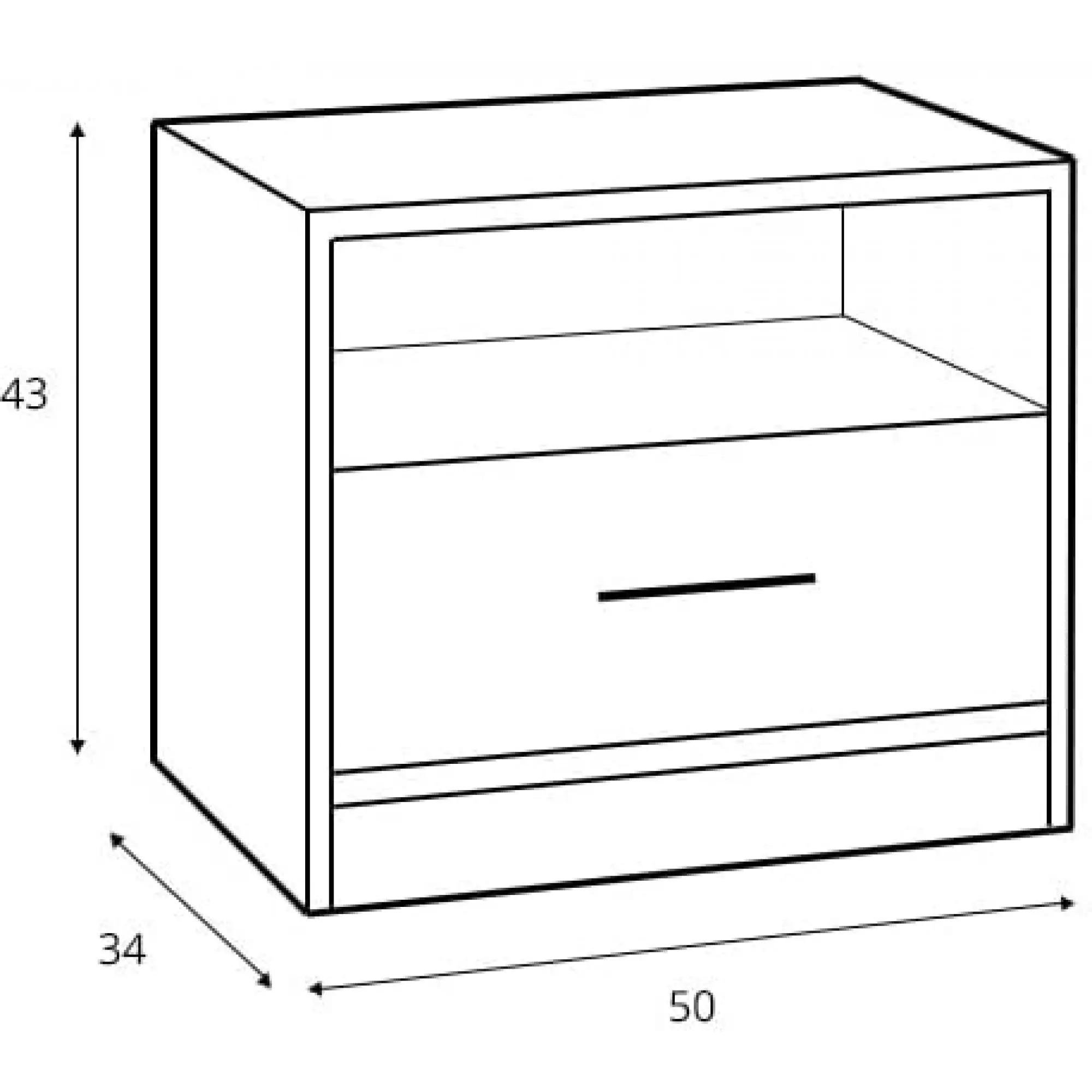 Тумба прикроватная Гербор Непо KOM1S Дуб сонома/Нимфея альба (GRB-1368) - фото 3 Тумба прикроватная Гербор Непо KOM1S Дуб сонома/Нимфея альба (GRB-1368) - фото 3