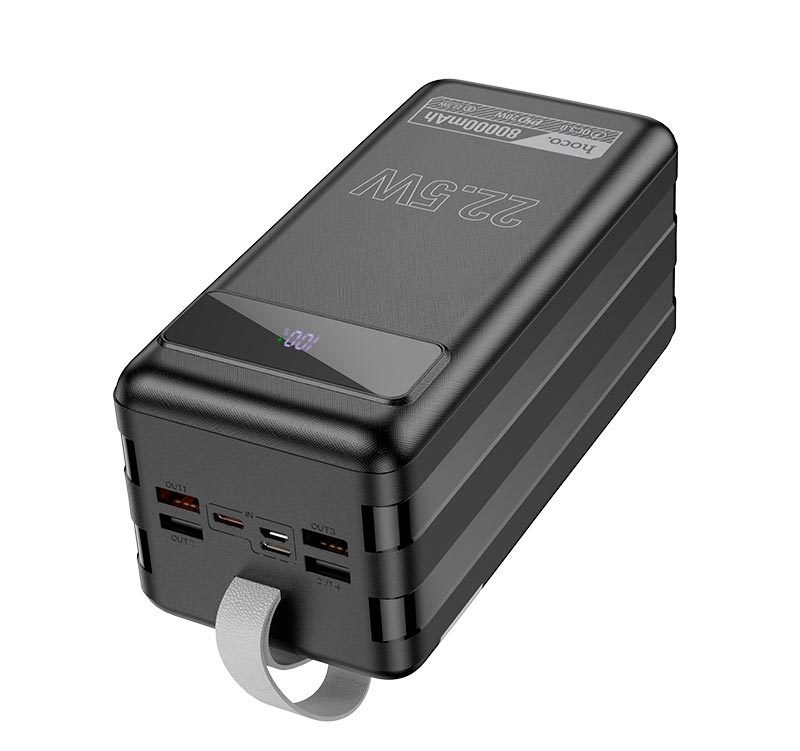 Повербанк Hoco DB50 80000 mAh 2Type-C/4USB/22.5W/3A/PD/QC Черный (UB0520100)