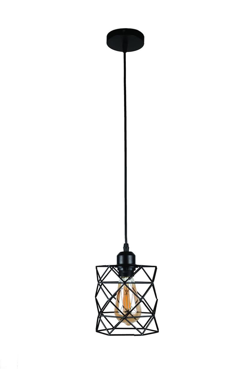 Подвесной светильник Levistella 756PR105F-1 BK с металлическим плафоном Черный (1887931497)