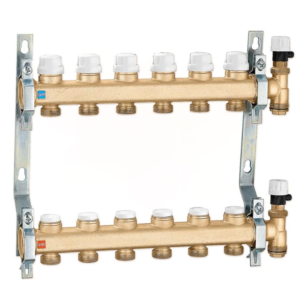 Колектор для теплого пола Caleffi 1"x3/4" 3 выхода, без расходомеров (6626C5)