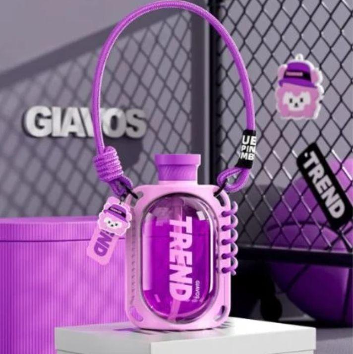 Пляшка для води герметична з антислизьким покриттям та ремінцем 780 мл Фіолетовий (2692817870) - фото 7 Пляшка для води герметична з антислизьким покриттям та ремінцем 780 мл Фіолетовий (2692817870) - фото 7