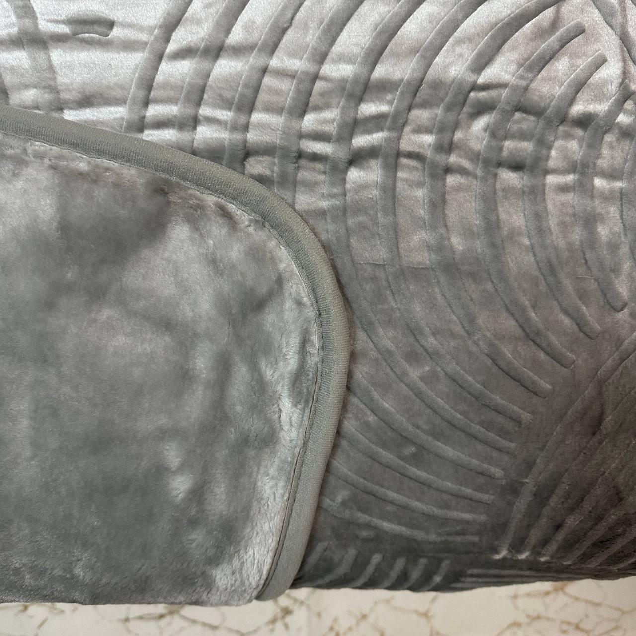 Покривало на ліжко акрилове 200x230 см Сірий (P-акрил-17) - фото 2