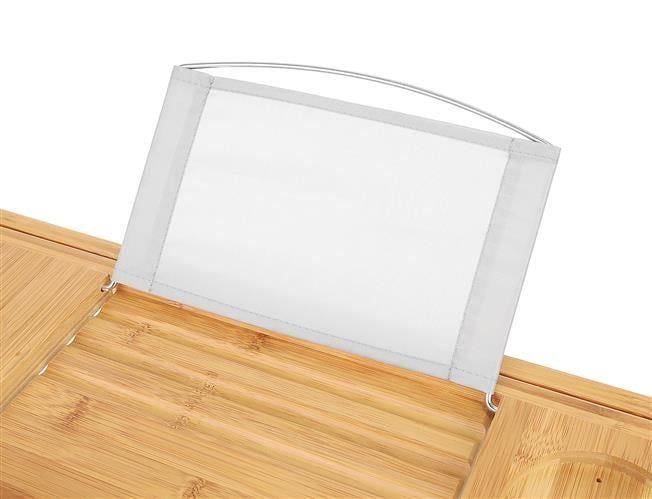 Полка на ванную раздвижная Ruhhy бамбуковая накладка на ванну (9710) - фото 7