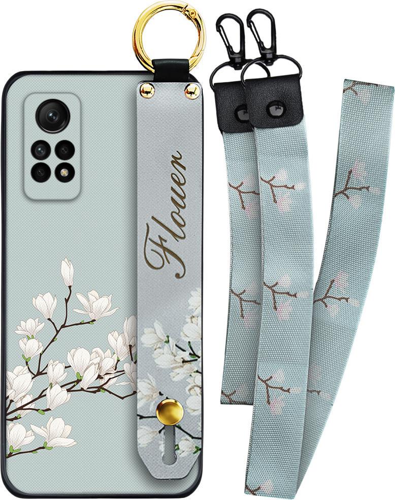 Чехол SHLab Xiaomi Redmi Note 12 Pro 4G Flower White + два ремешка с карабином (34392)