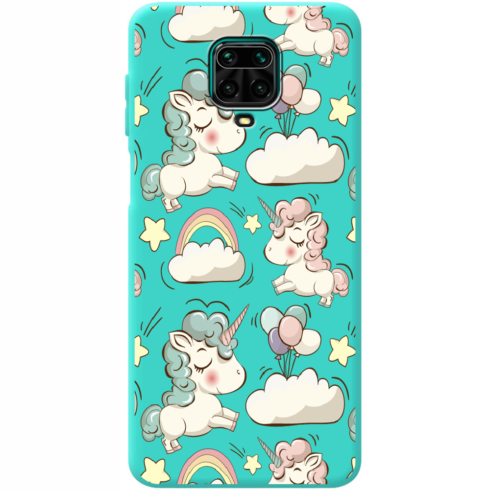 Чехол Boxface Xiaomi Redmi Note 9S Unicorns Мятный силикон (39475-cc2-39917)