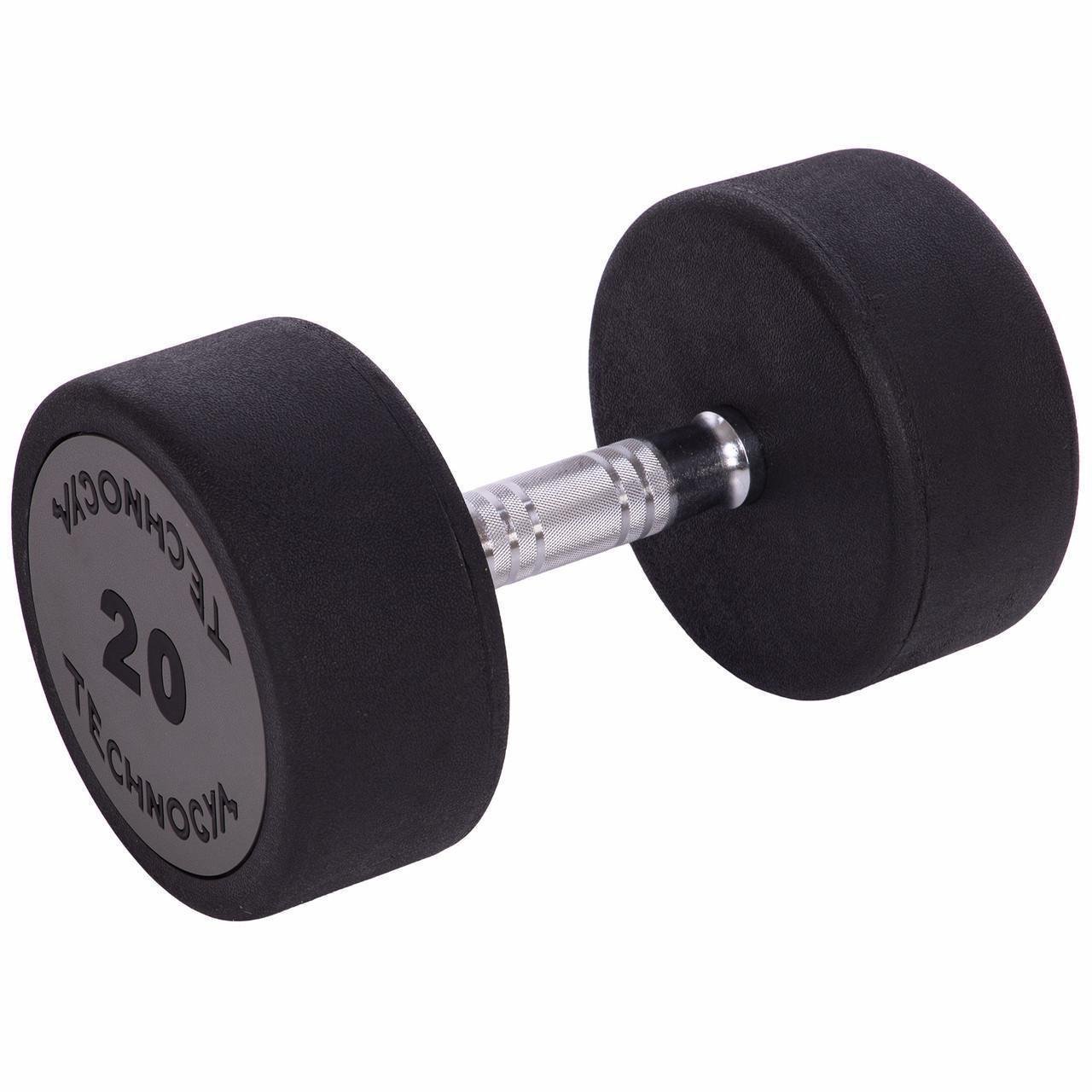 Гантель цельная Technogym LN-1254-20 с полиуретановым покрытием 20 кг (2537551266)