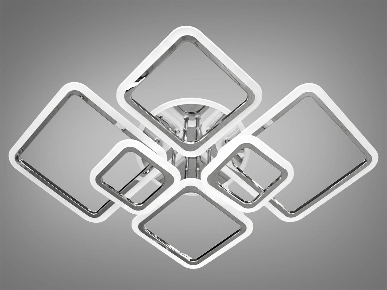 Люстра Led с пультом для спальни A8160-6HR-LS 130W на 19 м2 Хром (1689023566) - фото 2 Люстра Led с пультом для спальни A8160-6HR-LS 130W на 19 м2 Хром (1689023566) - фото 2