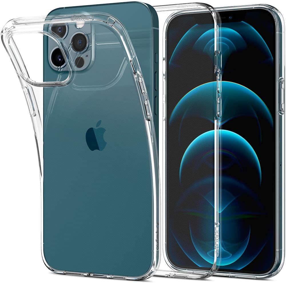 Чехол прозрачный противоударный Spigen Liquid Crystal ACS01613 для Iphone 12 Pro Max (6.7") Crystal Clear