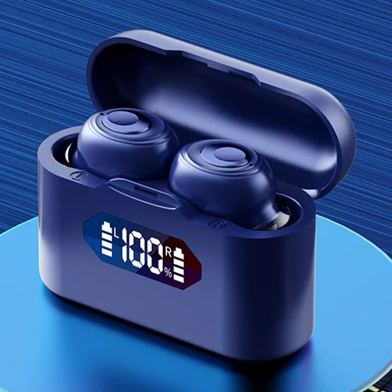 Навушники бездротові Bluetooth із зарядним кейсом та індикатором заряду Чорний (X37) - фото 2