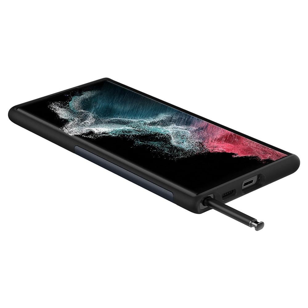 Чехол противоударный с подставкой Spigen Slim Armor ACS03944 для Samsung Galaxy S22 Ultra (6,8") Slate (12089519) - фото 2