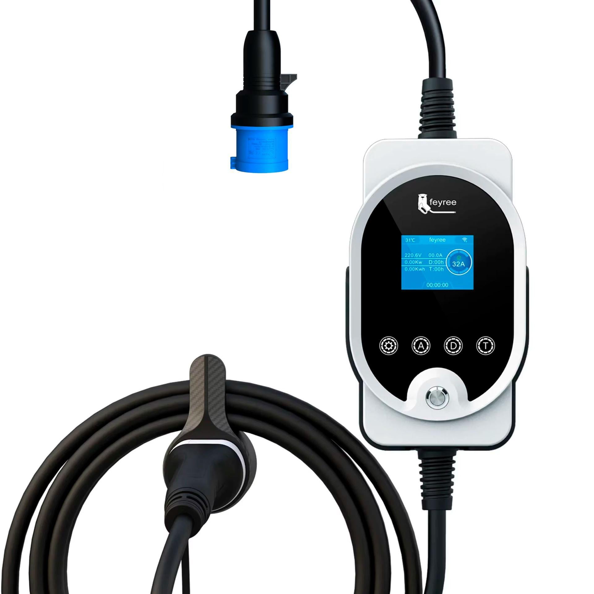 Зарядка для электромобиля Feyree 7 кВт 32A Type2 Master EV-M8 Wi-Fi (FY7-32-1PH-TP2-M8)