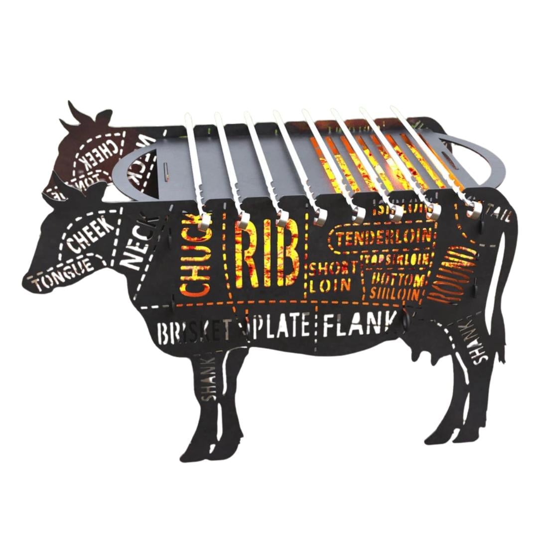 Мангал-гриль Carino Корова разборная 700х350х478 мм металл 3 мм (34183497)