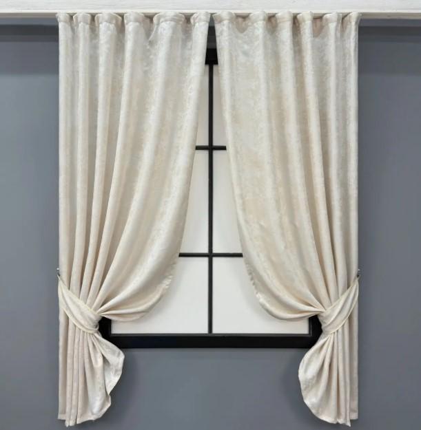 Комплект штор Marvelle жаккард 1,3х1,7м2 шт. Молочный (1763ш 35-0461)