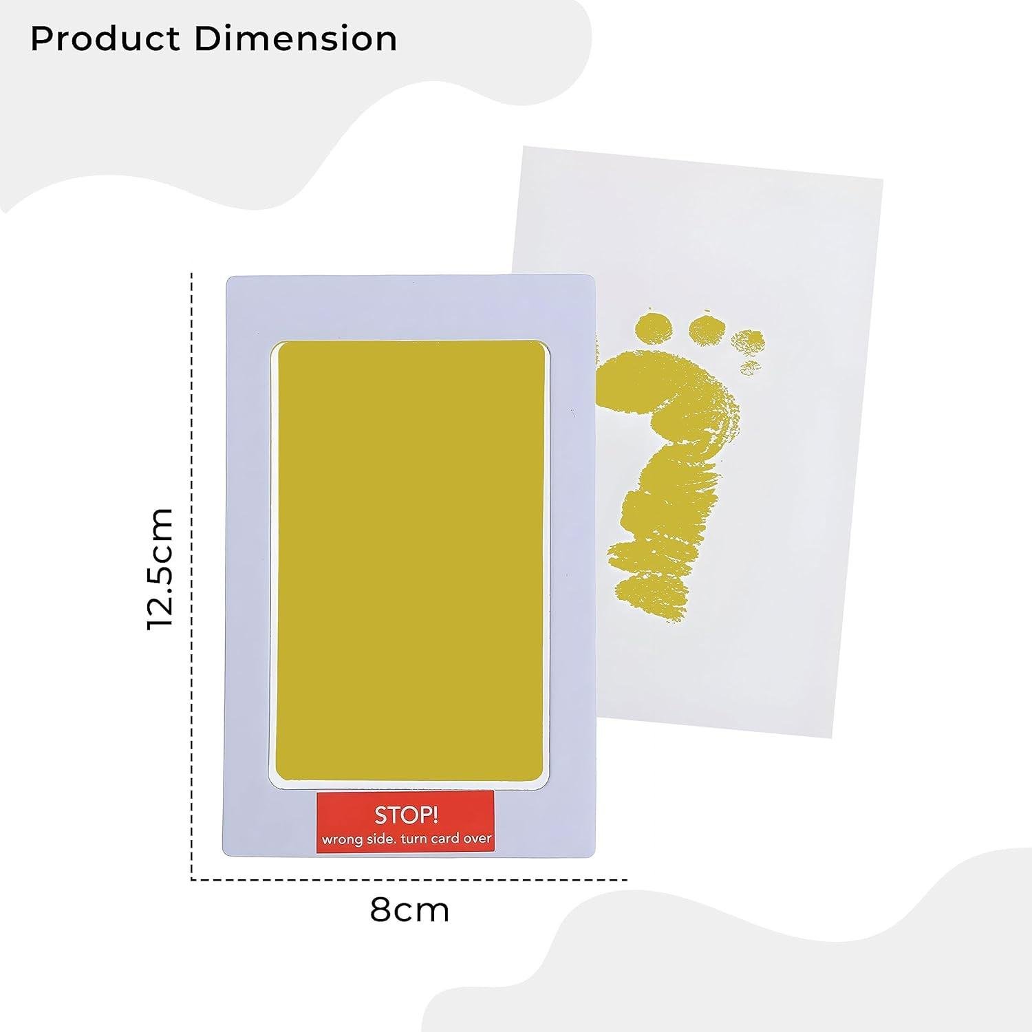 Набор для создания отпечатков детских ручек и ножек Желтый (20296) - фото 6 Набор для создания отпечатков детских ручек и ножек Желтый (20296) - фото 6