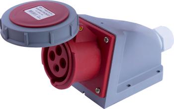 Силовая розетка E.NEXT e.socket.114.16.67 3P+PE 16А 400 В стационарная IP67 Красный (i082008) - фото 2 Силовая розетка E.NEXT e.socket.114.16.67 3P+PE 16А 400 В стационарная IP67 Красный (i082008) - фото 2