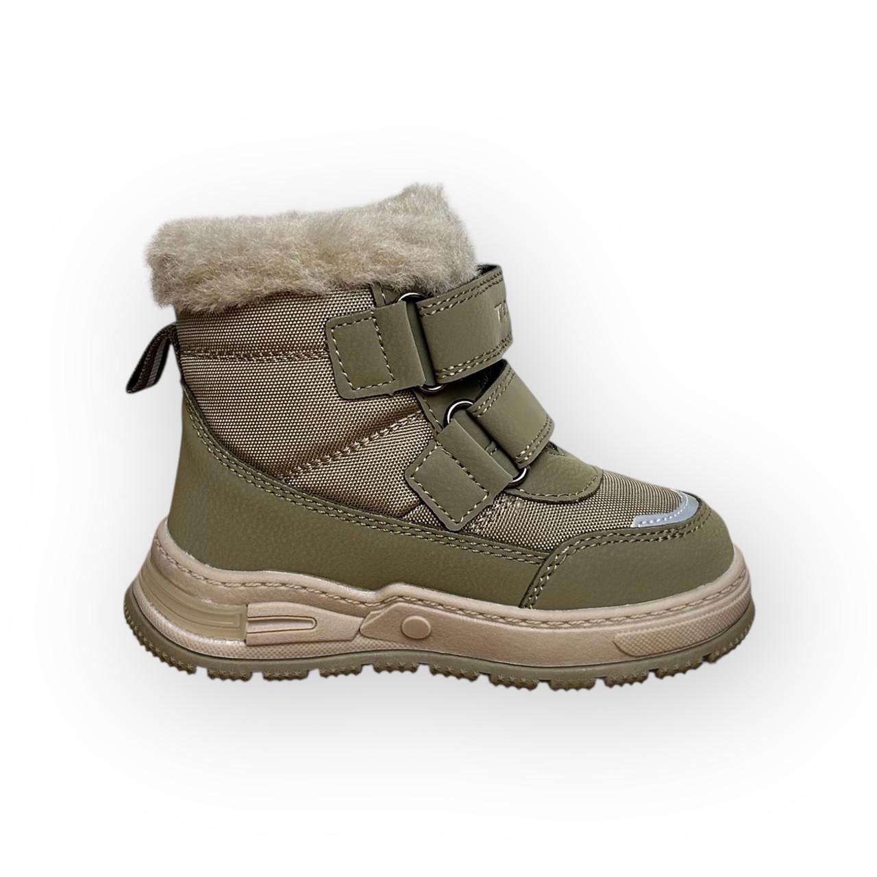 Сапоги детские зимние для мальчика ТОМ.М с подсветкой р. 24/15,5 см Хаки (29786232) - фото 4