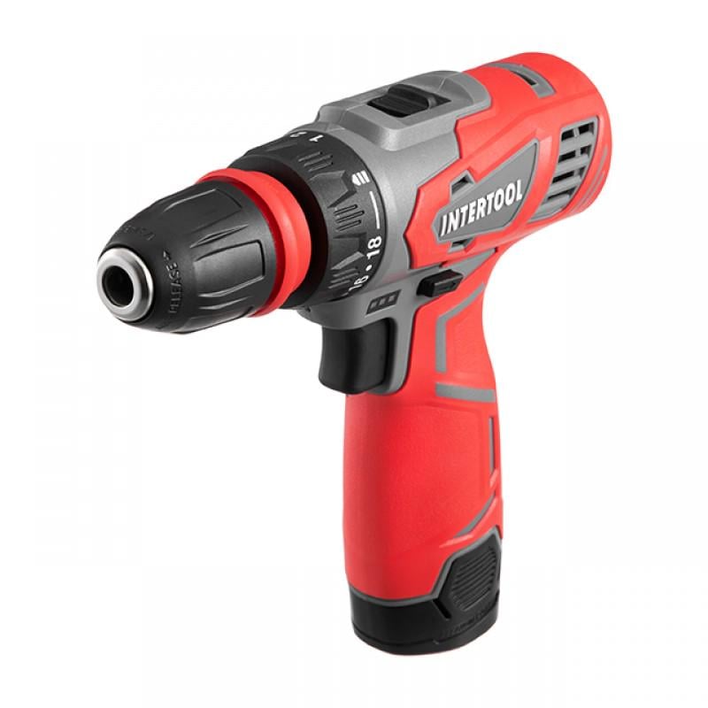 Дрель-шуруповерт аккумуляторный 12 В INTERTOOL DT-0314 30 Нм 0.8-10 мм (2860188278)
