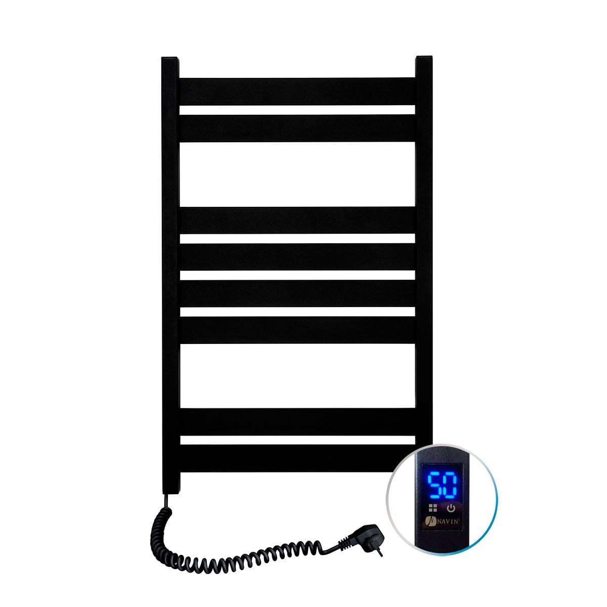 Рушникосушарка електрична NAVIN Largo Sensor лівобічна 500х800 мм Чорний (S12-244153-5080)