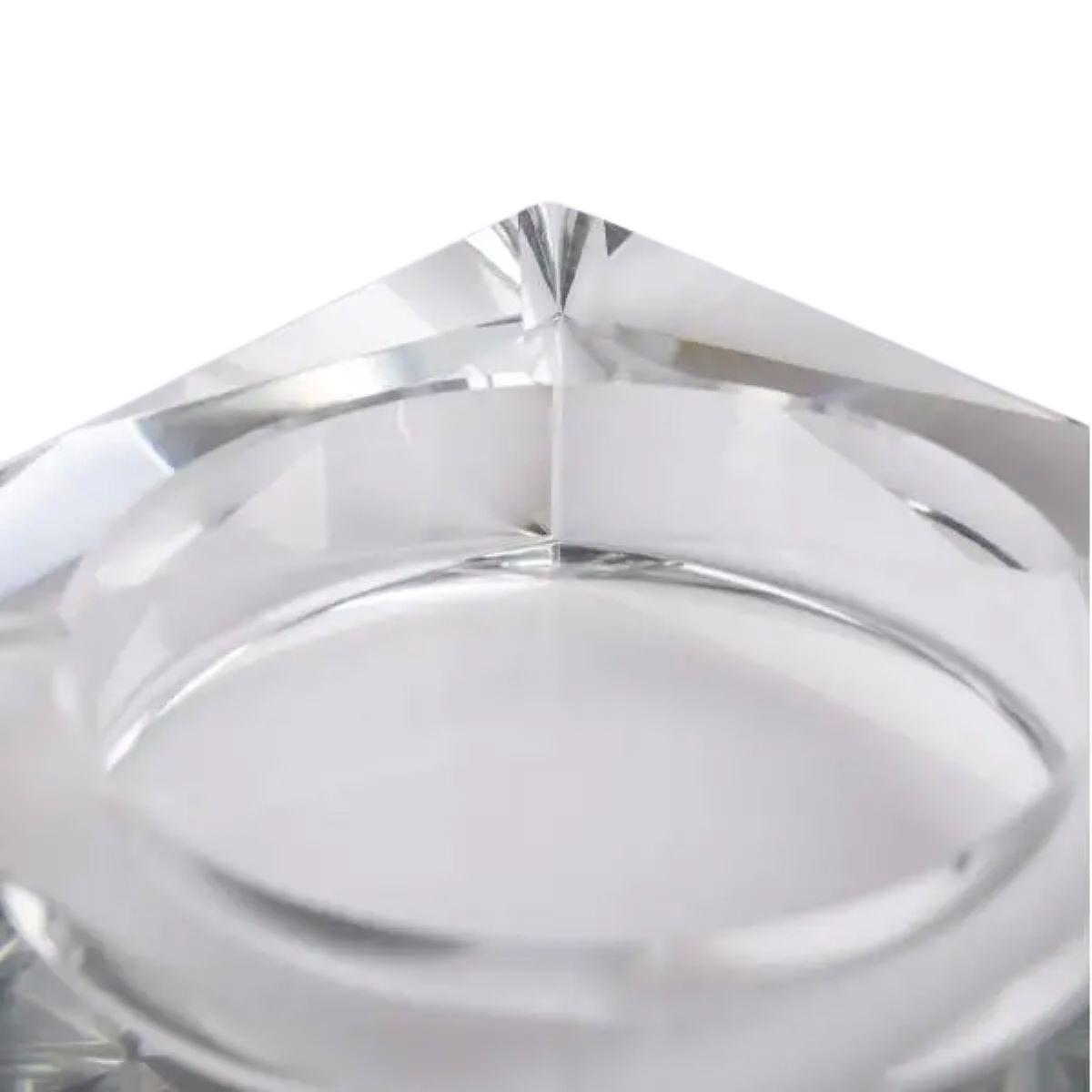 Попільничка для цигарок скляна квадратна настільна 13х13х4 см (7205) - фото 2