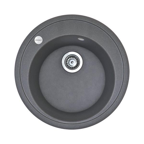 Мойка кухонная без крыла Adamant Sun 510x510x200 мм искусственный камень врезная Серый (4824296100104) Мойка кухонная без крыла Adamant Sun 510x510x200 мм искусственный камень врезная Серый (4824296100104)