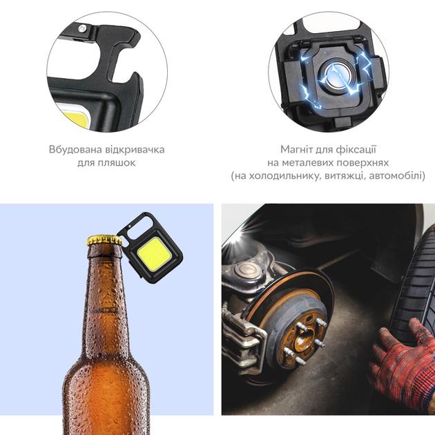 Фонарь-брелок светодиодный USB с карабином и магнитным креплением (20303333) - фото 9 Фонарь-брелок светодиодный USB с карабином и магнитным креплением (20303333) - фото 9