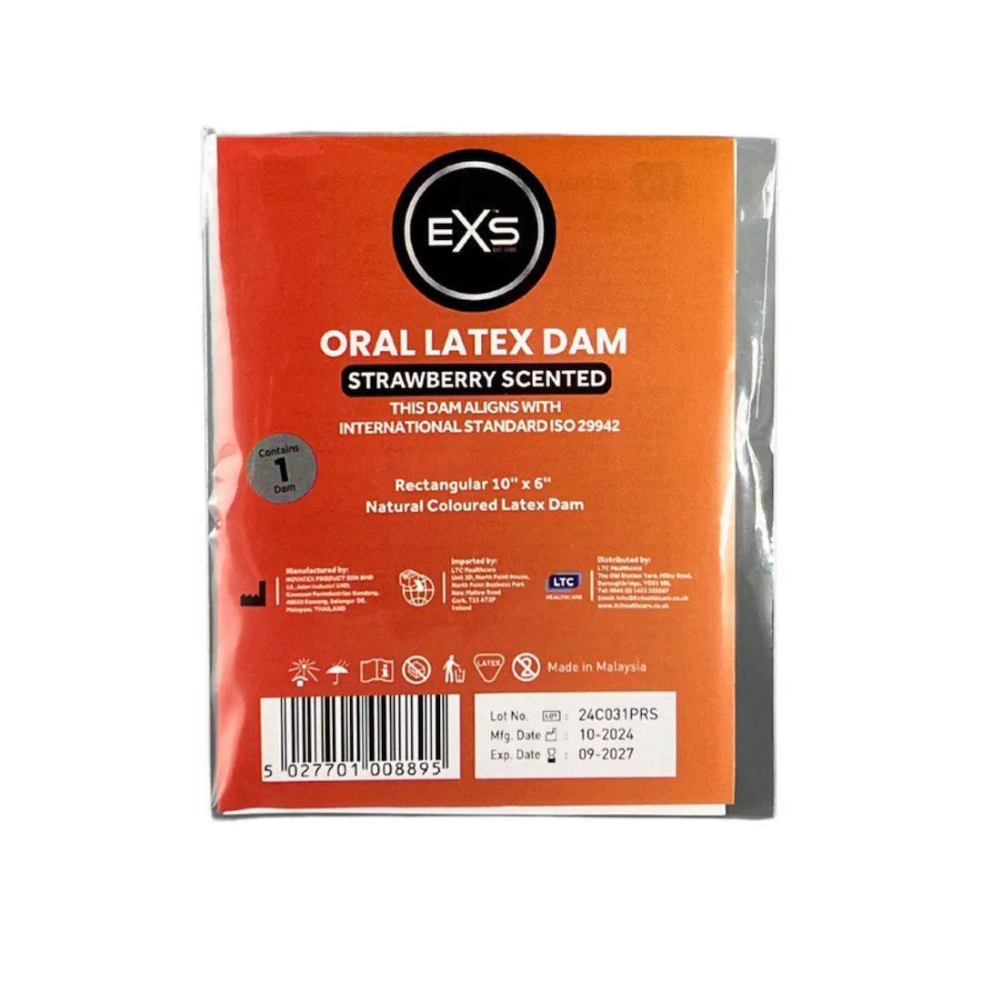 Латексна серветка для орального сексу EXS Oral Latex Dam Strawberry Scented 1 шт. (BLS08895) Латексна серветка для орального сексу EXS Oral Latex Dam Strawberry Scented 1 шт. (BLS08895)