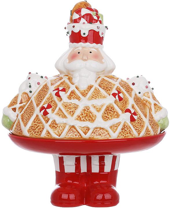 Цукерниця керамічна з кришкою Пряничний Солдатик 21х17х26см