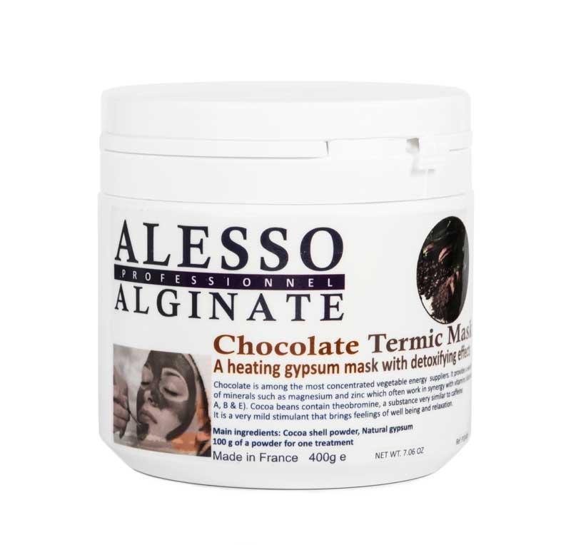 Гипсовая маска ALESSO Detox Heating Gypsum Thermic Mask Термо-активная шоколадная омолаживающая 400 г (3273629010539)