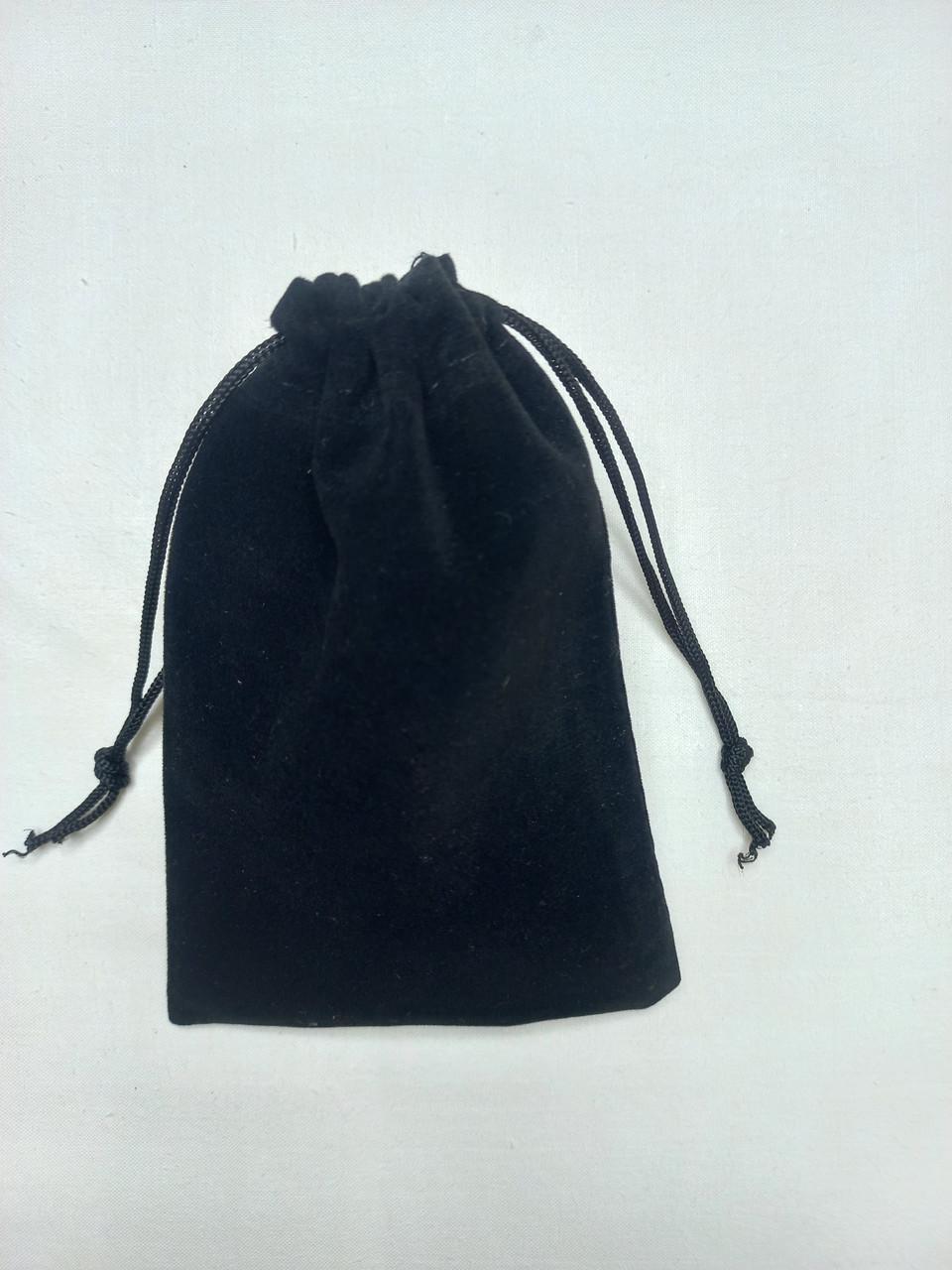 Сумка из бархата 10х15 см для украшений и подарков Черный (101504) Сумка из бархата 10х15 см для украшений и подарков Черный (101504)