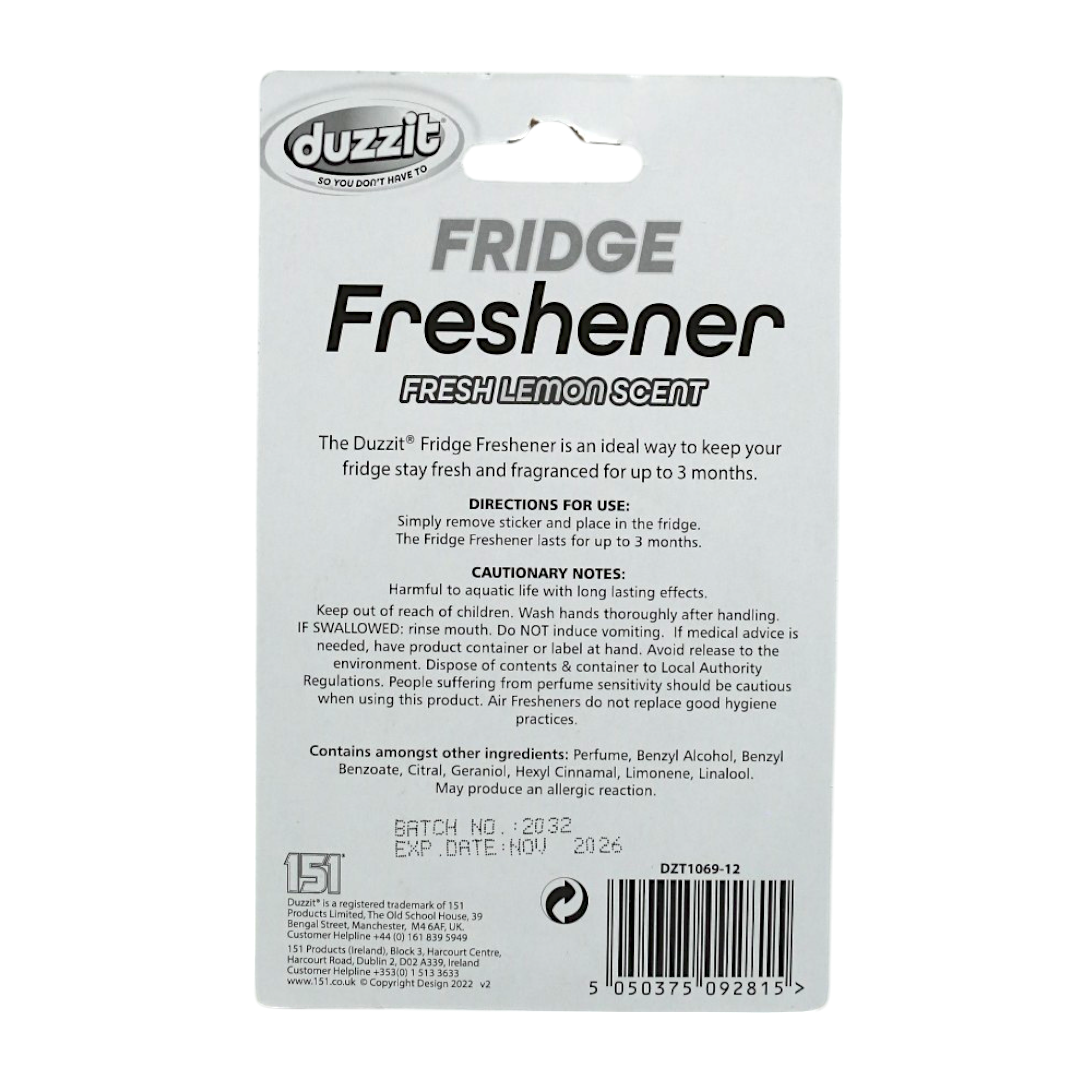 Поглотитель запаха в холодильник Duzzit Лимон (НФ-00008941) - фото 2 Поглотитель запаха в холодильник Duzzit Лимон (НФ-00008941) - фото 2