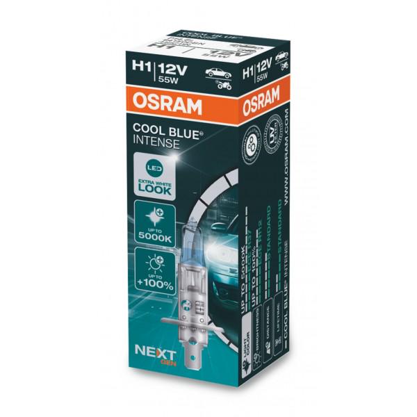 Автолампа галогенова Osram H1 12 V 55W P14.5s Cool Blue Intense Next Gen +100%
