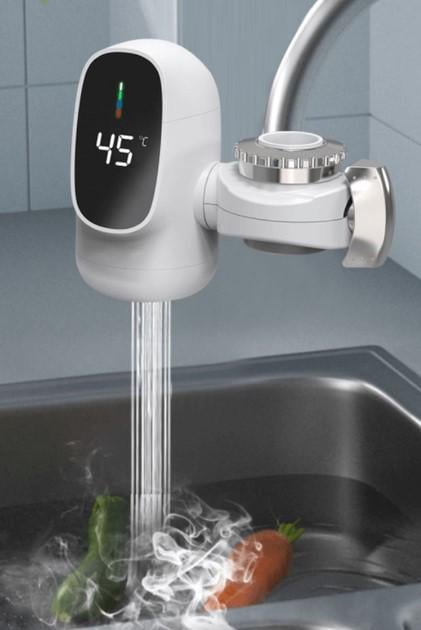 Водонагрівач проточний Water Heater ZSW-D03 для кухні c LCD дисплеєм 3 кВт - фото 3