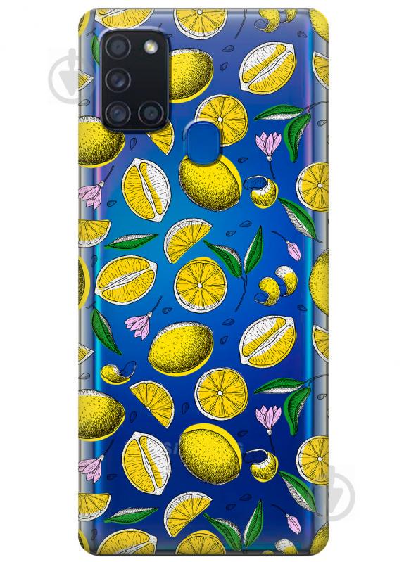 Силиконовый чехол iSwag для Samsung Galaxy A21s Лимоны (KS2774)