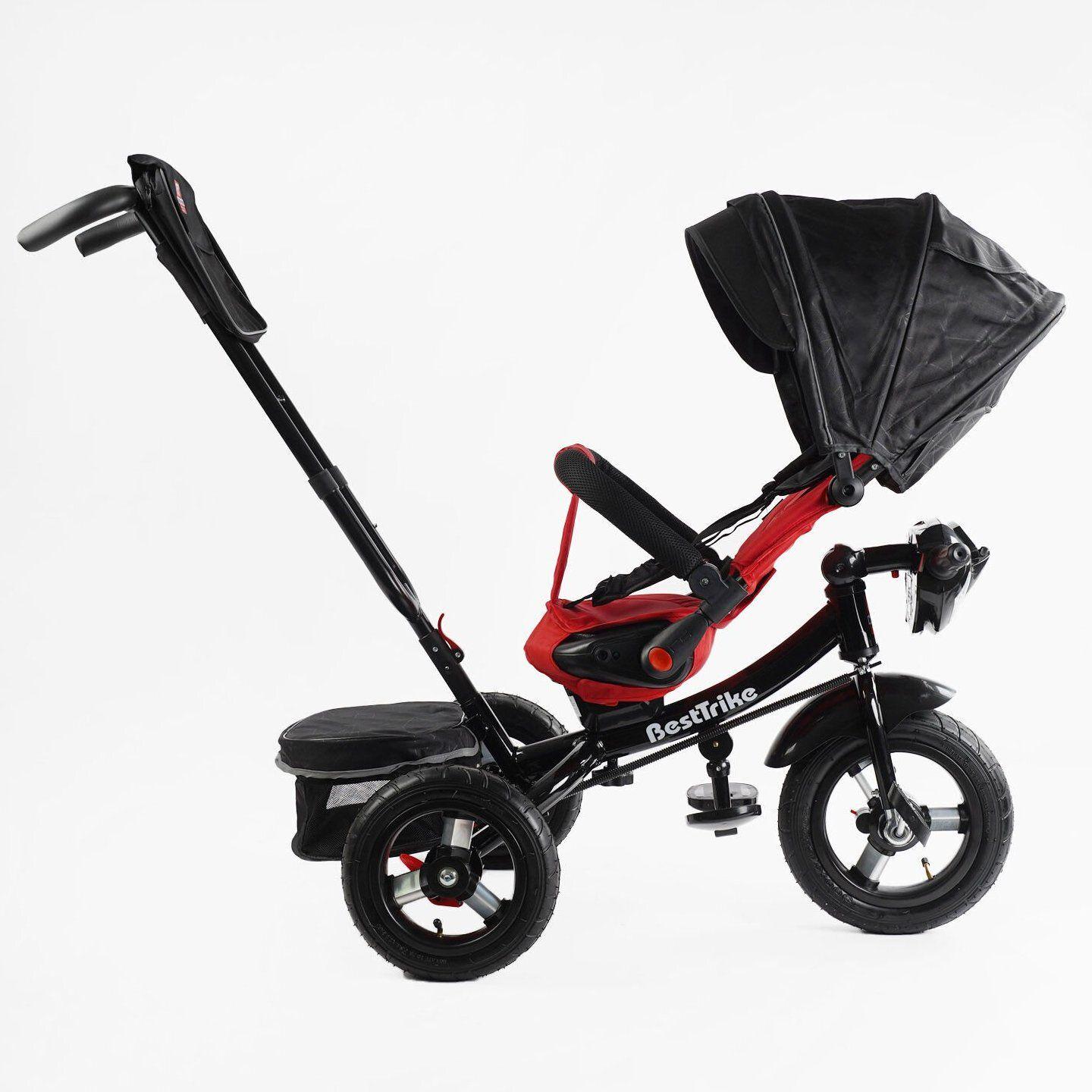 Велосипед дитячий триколісний Best Trike 6088 F надувні/фара з USB/пультом/батьківською ручкою Чорно-червоний (789-05) - фото 6 Велосипед дитячий триколісний Best Trike 6088 F надувні/фара з USB/пультом/батьківською ручкою Чорно-червоний (789-05) - фото 6