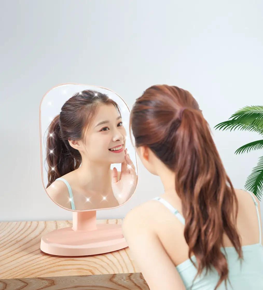 Зеркало для макияжа Cosmetie Mirror сенсорная вращающаяся на 180 градусов с LED подсветкой (00598) - фото 4