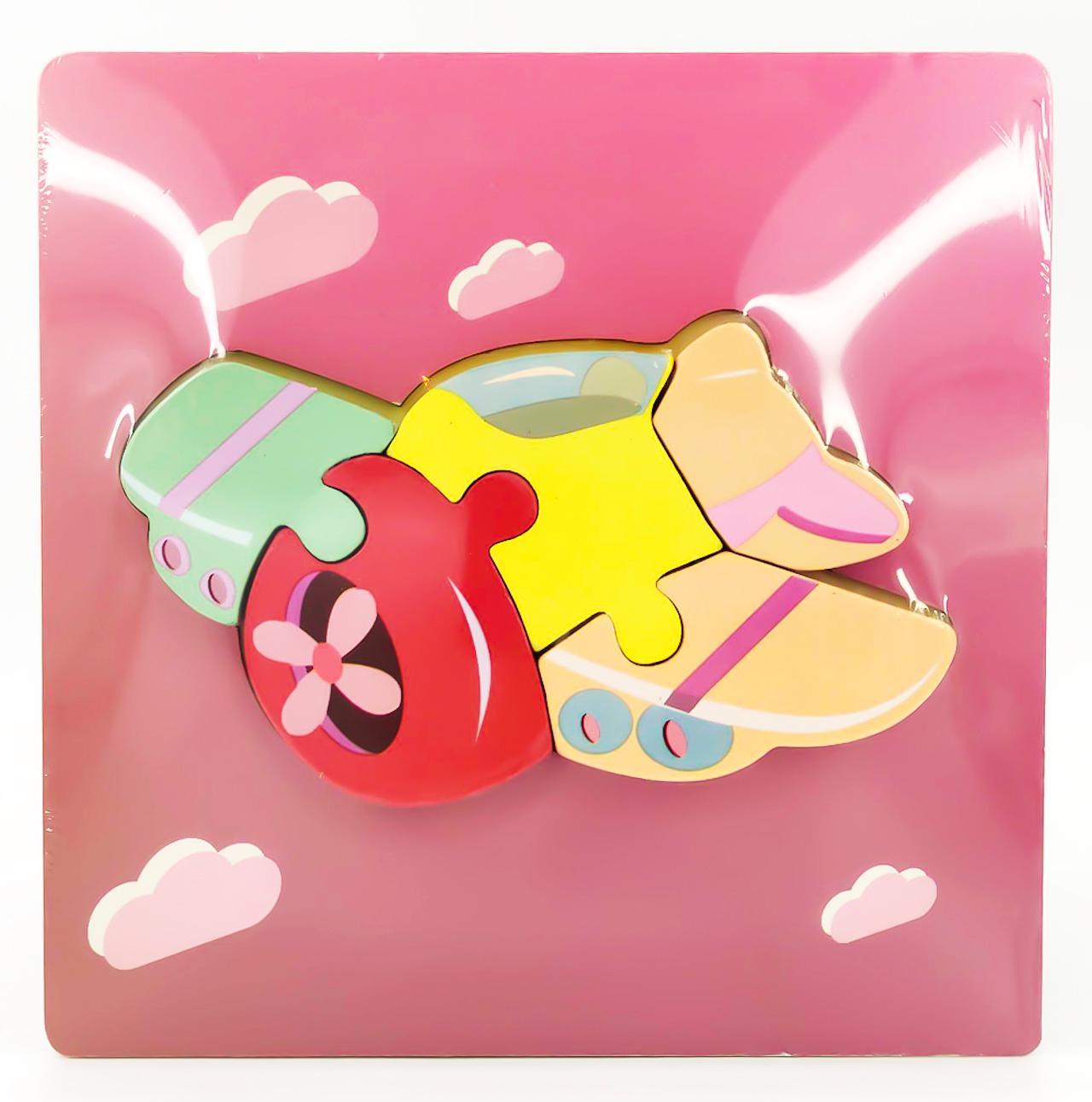 Деревянный мини пазл для малышей Самолет 2+ ML (ML010)