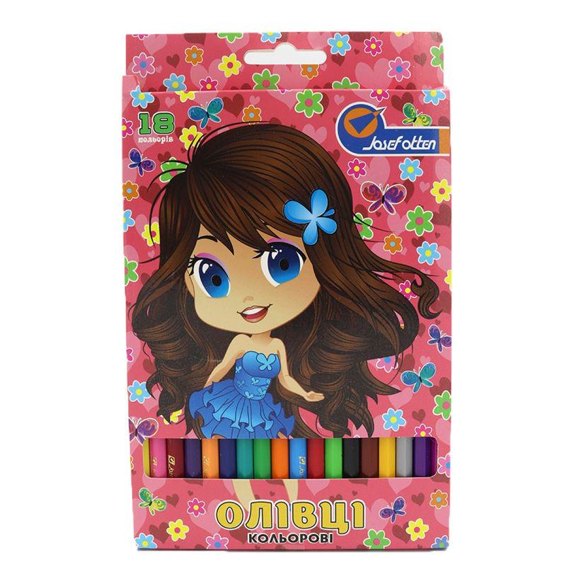 Олівці пластикові J. Otten Дівчинка 18 кольорів (MTT-163811)