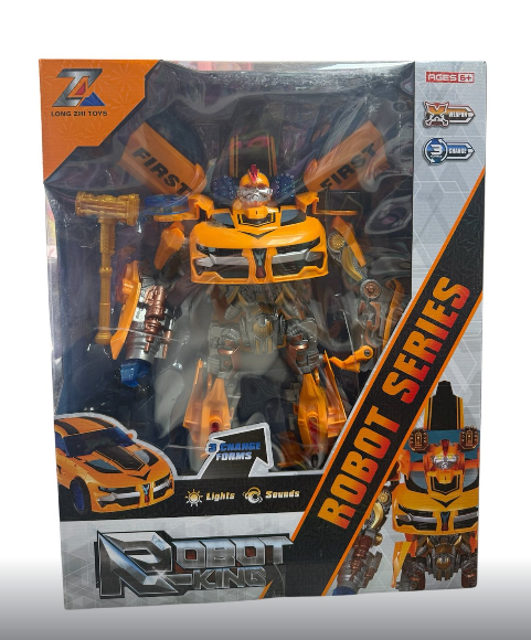 Трансформер 8816-1 звуки підсвічування та зброя в коробці