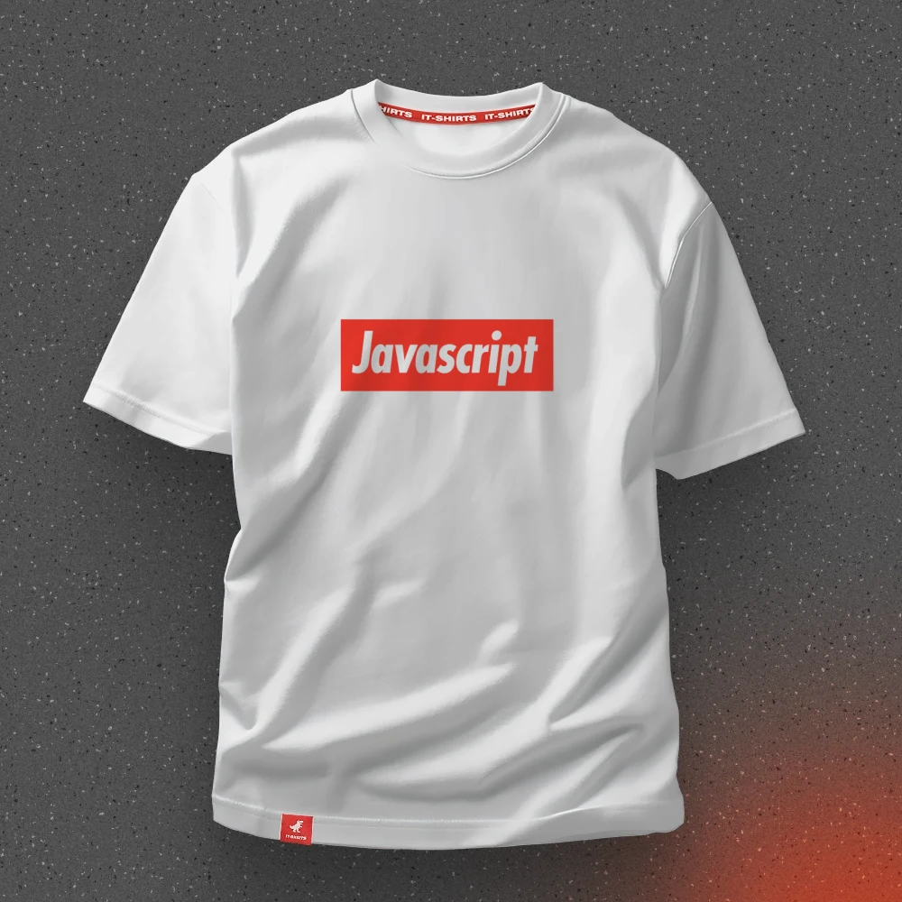 Футболка програміста JavaScript з написом у стилі бренду Obey XL Білий (IT-142T-W-XL)