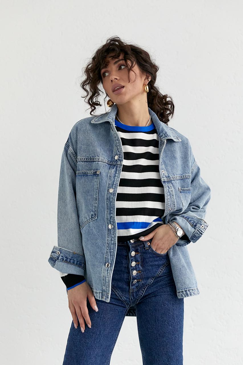 Рубашка L Джинсовый (0653) - фото 2