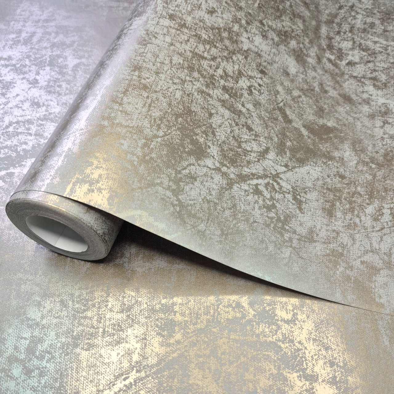 Обои виниловые Marburg для спальни/гостиной/коридора 10,05x1,06 м Оливковый/Серебристый (80179)