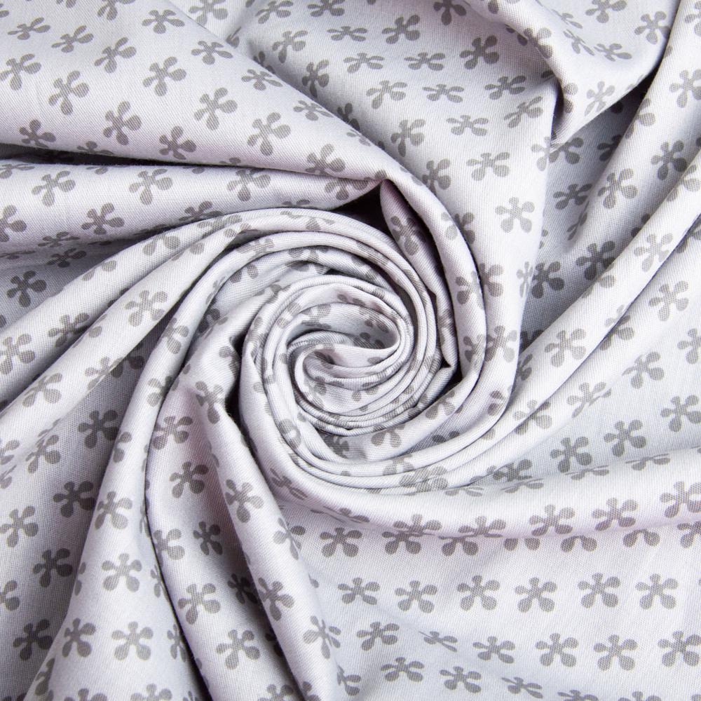 Ткань хлопок сатин S-310-B клякса 120 гр/м2 Серый (25023)