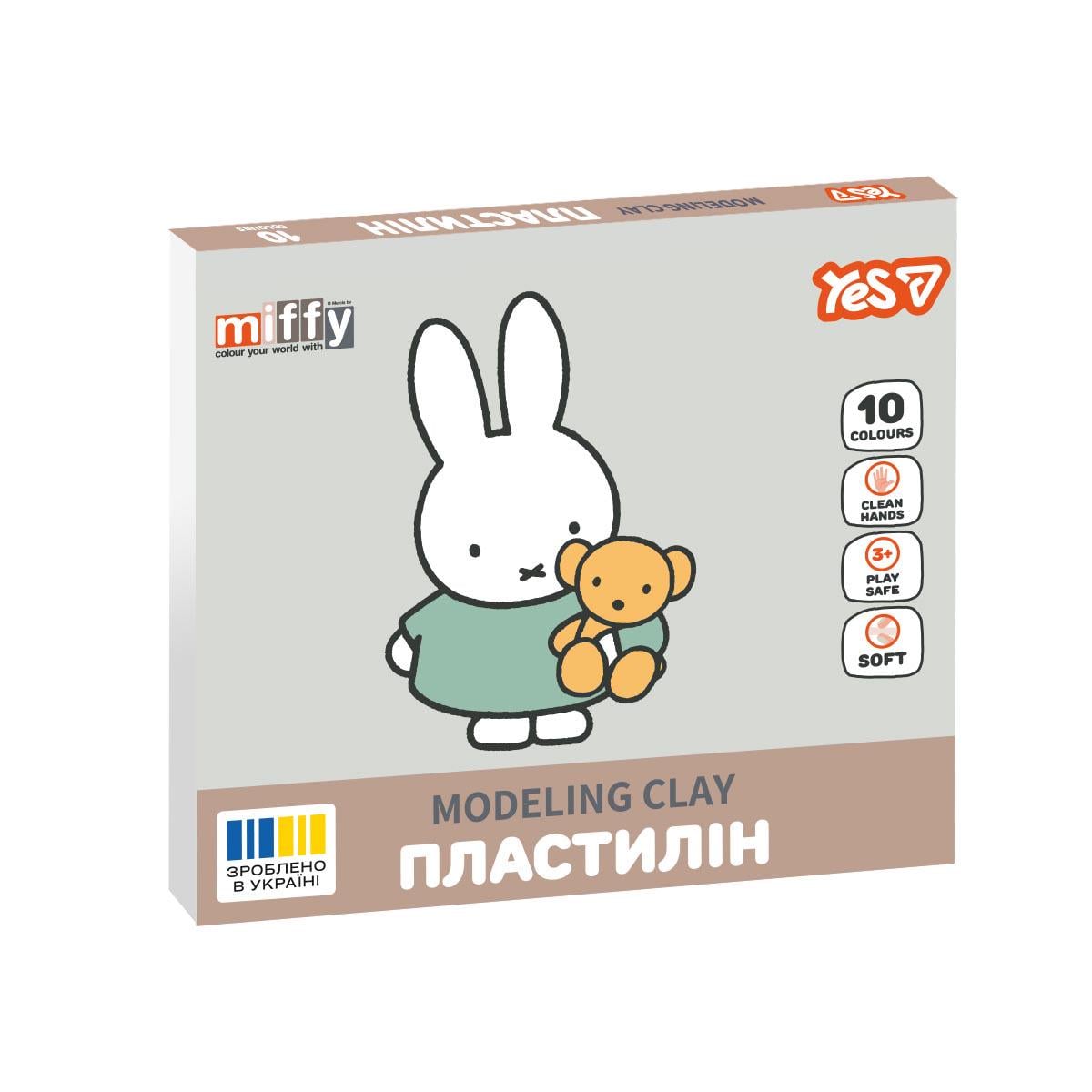 Пластилин YES Miffy 10 цветов 200 г (540718)